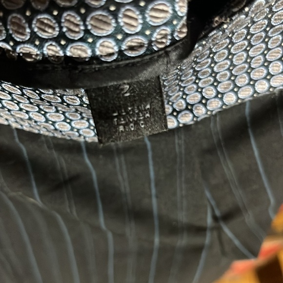 RARE Vintage Y2K Express DesignStudio black w/ blue pinstripe &embroidered waist - Picture 8 of 9